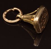 Victorian yellow metal seal/ fob, 7g