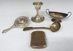 Edward VII hallmarked silver cigarette case with engine turned decoration, Chester 1901, Victorian