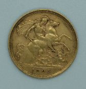 1905 Edward VII gold half sovereign