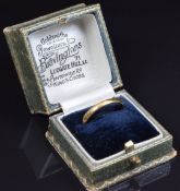 A 22ct gold wedding band/ ring, Birmingham 1928, size O, 3.1g