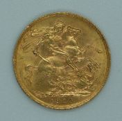 1910 Edward VII gold full sovereign