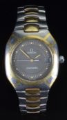 Omega Seamaster Titane wristwatch ref. 396.0981 with date aperture, luminous gold hands, white