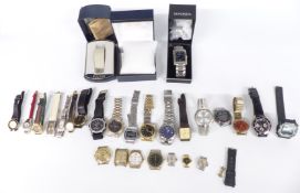 Twenty-six various ladies and gentleman's wristwatches including Accurist chronograph, Sekonda, Fero
