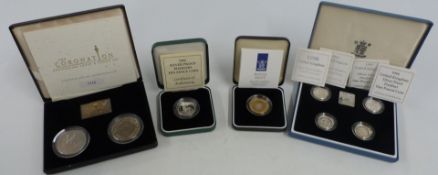 Royal Mint silver proof Piedfort collection comprising a set of four £1 coins 1994-1997, a 1992