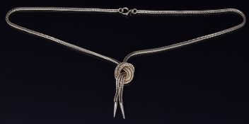 An 18ct gold knot necklace, 14.4g, length 40cm
