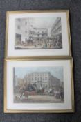 A pair of 19th century hand-coloured engravings,