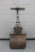 A Victorian cast iron garden roller
