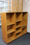 A set of 20th century open bookshelves