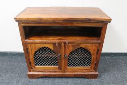 A sheesham wood double door sideboard