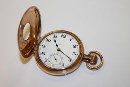 A Rolex half hunter pocket watch with Extra Prima movement timed to six positions and temperatures