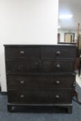 A Victorian mahogany five drawer chest