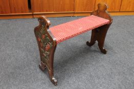 A painted Arts & Crafts duet stool