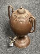 An antique painted samovar