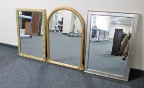 Three contemporary framed mirrors