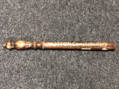 A Victorian policeman's truncheon,