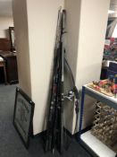 A bundle of boat rods,