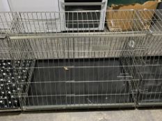 A metal dog cage