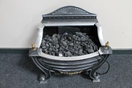 A cast metal electric fire