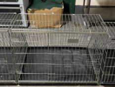 A metal dog cage