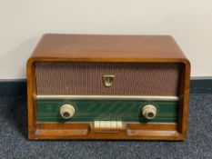 A 1930's walnut cased Philips radio