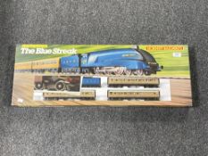 A boxed Hornby Railways The Blue Streak electric train set