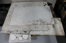 Two pallets of a large quantity of marble pieces