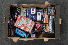 A box of late 20th century diecast vehicles - Corgi, Matchbox, MB Bigfoot,