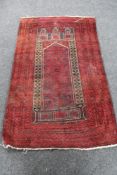 An Afghan prayer rug,