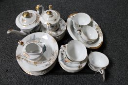 A tray of Japanese china tea and dinner service