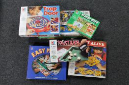 Seven late 20th century MB games - Frogger, Pacman,