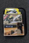 A tray of boxed Stanley woodworking plane together with two further boxed Stanley planes and a