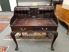 A Chippendale style mahogany desk,