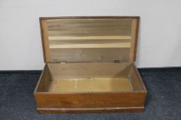 An antique pine under bed bedding box