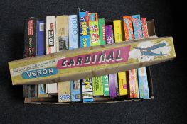 A box of vintage games and jigsaws,