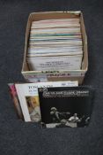 A box of classical LP's on HMV and Decca labels