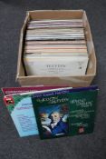 A box of LP's - HMV and Philips labels