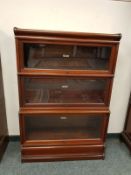 A three tier Globe-Wernicke stacking bookcase,