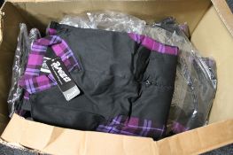 A quantity of Phaze tartan punk dresses
