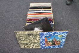 A crate of LP's, Rolling stones, Jethro Tull,
