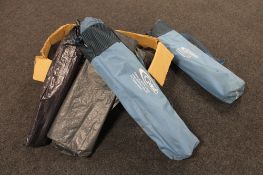 A six man tent together with two Gelert folding chairs