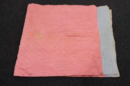 An antique hand stitched Durham quilt