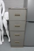 An Art Metal four drawer filing cabinet