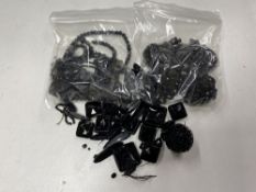 A collection of Victorian mourning jewellery