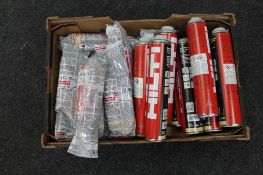 A box of Hilti fire foam canisters