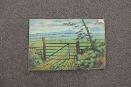 George Patterson: Penshaw View, oil on canvas, signed, dated '01, 41cm by 61cm,