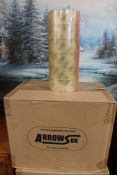 Four boxes of 36 rolls of transparent packing tape (144)