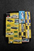 A tray of nine boxed Vanguard die cast vehicles,