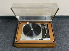 A 20th century Thorens TD125 teak cased turntable
