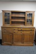 An early 20th century continental oak dresser