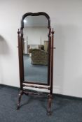A Regency style cheval mirror